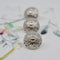 Button - Daisy Silver Shank - 15mm